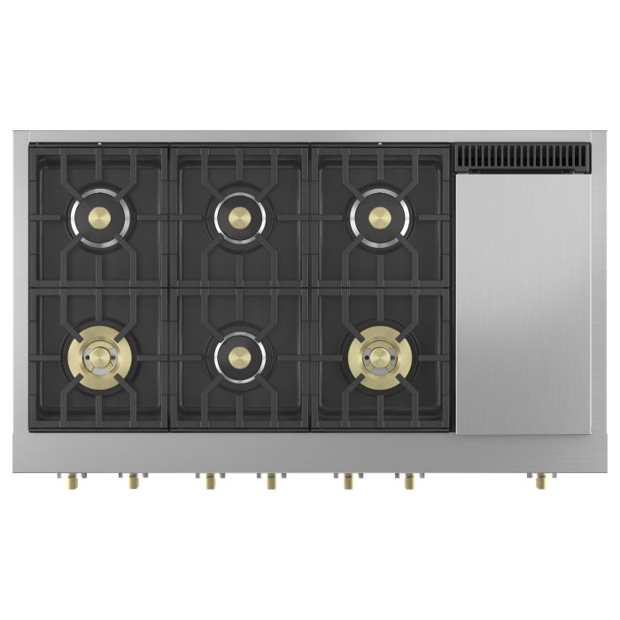 Cooktop Monogram ZGU486NDTSS Gas 6 elements presented by Corbeil