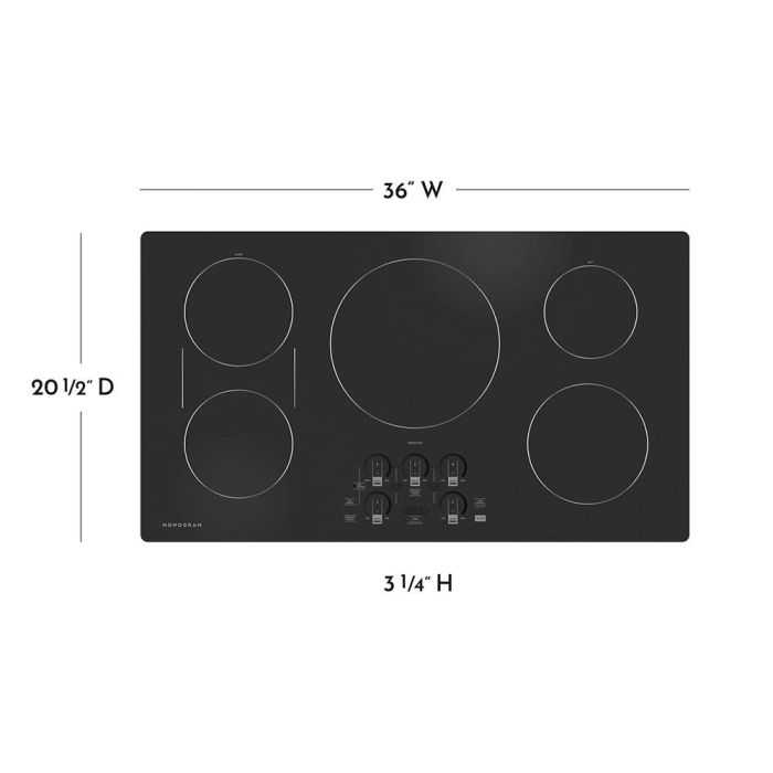 Plaque de cuisson Monogram ZHU36RDTBB Induction  5 éléments  presenté par Corbeil