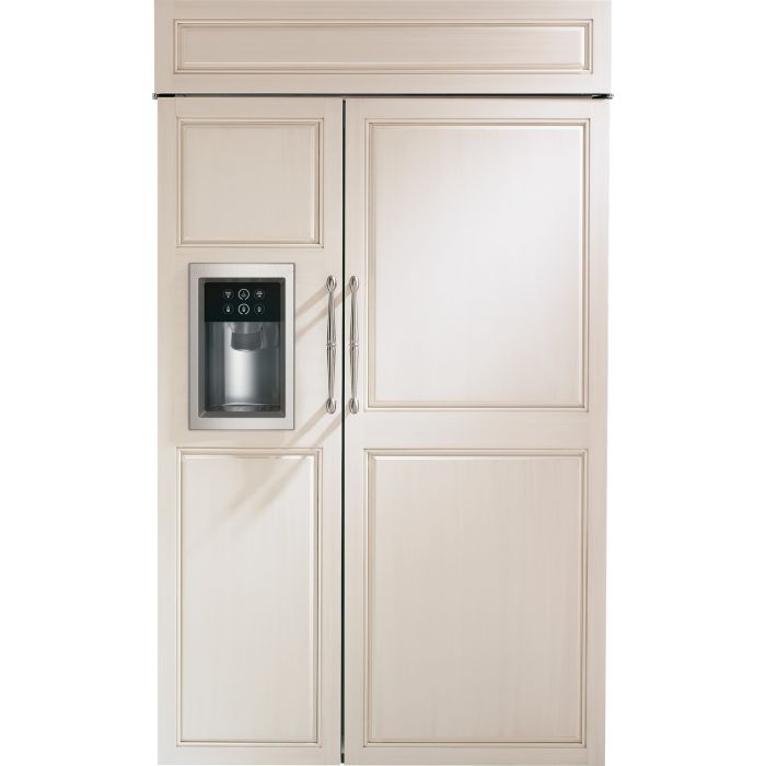 Refrigérateur Monogram ZISB480DNII Panneau Requis Côte à côte largeur 48 pouces Capacité 28.6 pieds cubes