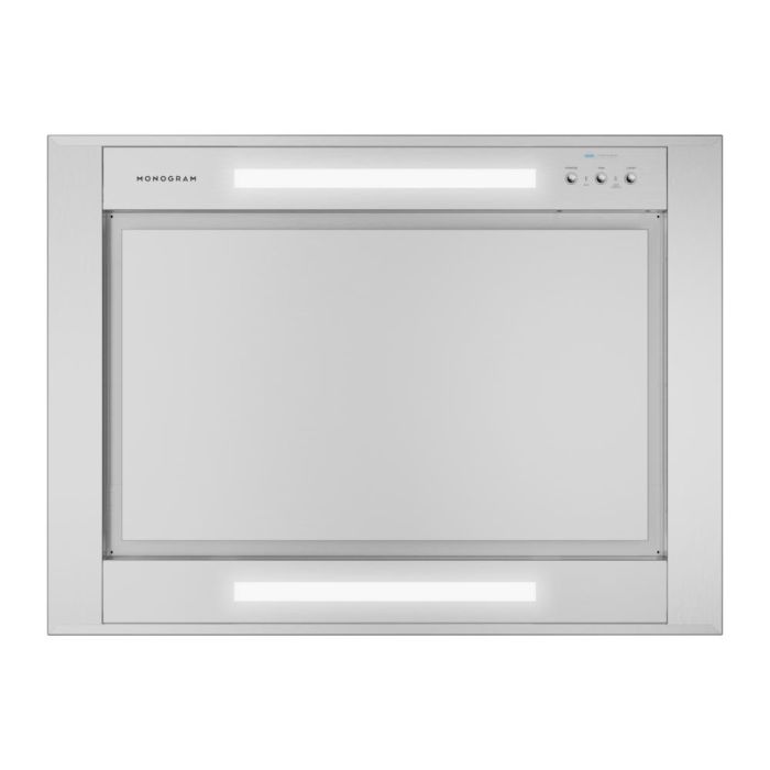 36 In. Chimney Hood  610 Cubic feet per minute Monogram ZVIS361SRSS Stainless  Wall-mount  610 cubic feet per minute