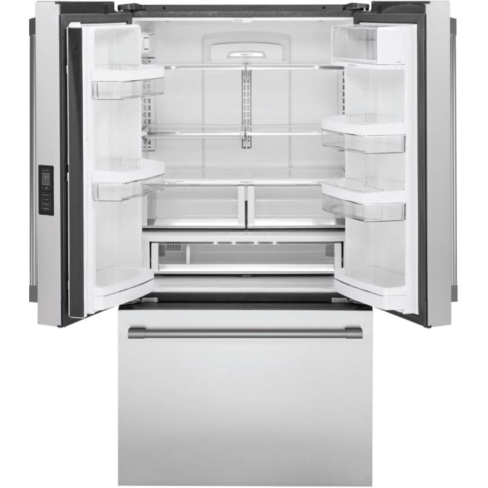 Refrigérateur Monogram ZWE23NSYSS Inox Portes françaises largeur 36 pouces Capacité 23.1 pieds cubes