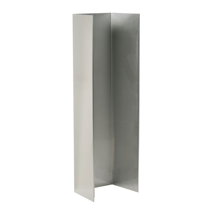 Range Hood Duct Cover Monogram ZX83012 in Silver showcased by Corbeil Appliances