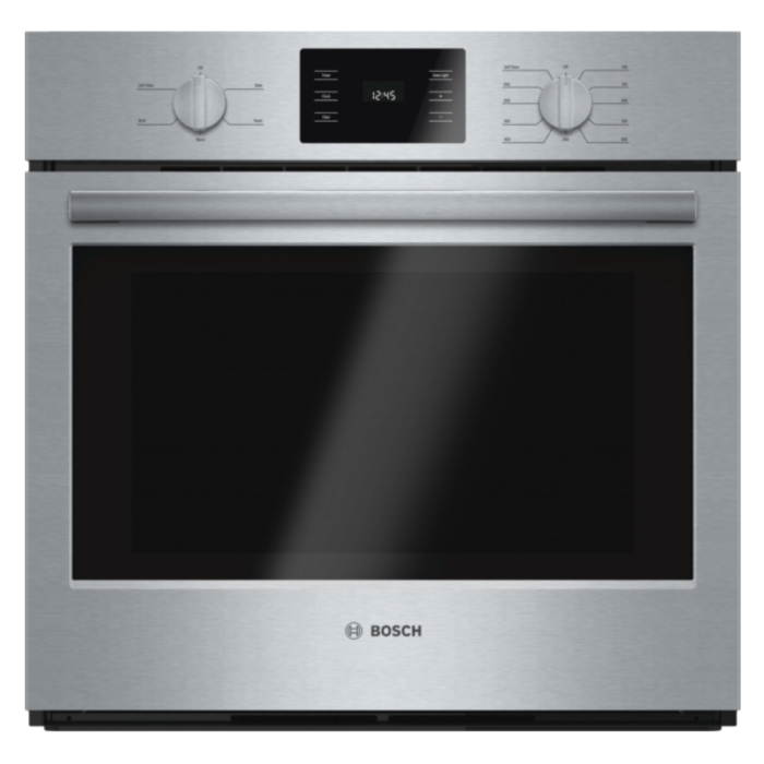 Four mural  Bosch HBL5455RUC Inox   Capacité  4.6 pieds cubes  3300 Watts  Encastrable largeur 30 pouces