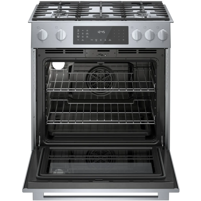 Cuisinière 32 Po. Gaz Bosch HDI8056C  Inox 5 bruleurs     Capacité 4.6 pieds cubes   largeur 32 pouces