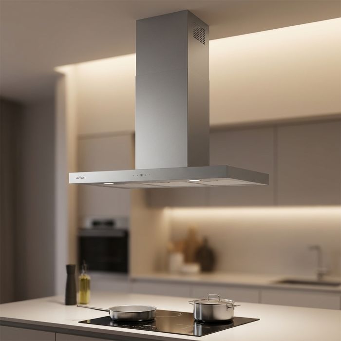 Chimney Extension Kit AVIVA AD-780S-22 in Colour-matched (Light Grey/Silver visually inferred) showcased by Corbeil Appliances