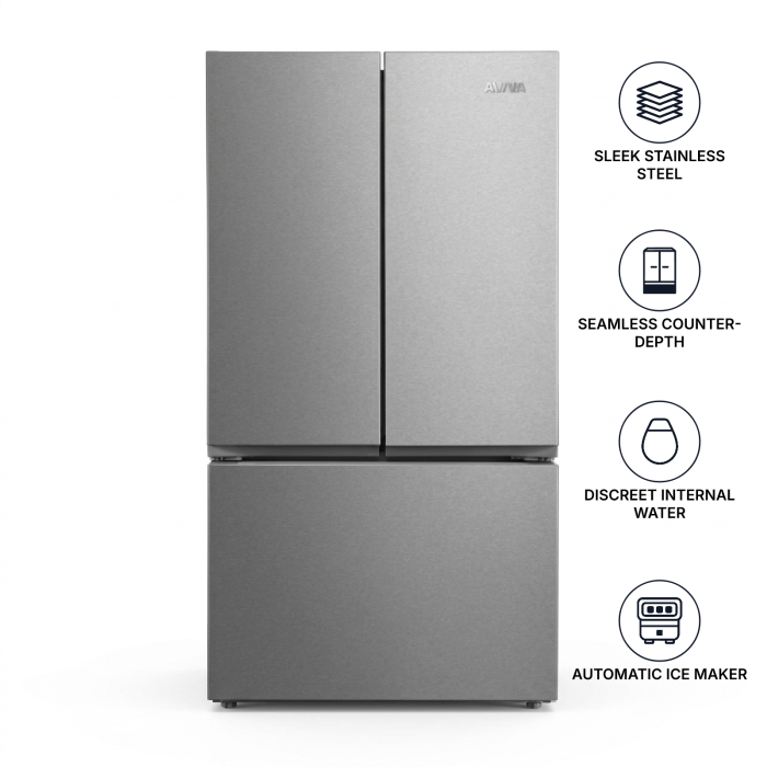 Refrigerator AVIVA ARBM265FDSE Stainless Steel  Capacity 26.5 cubic feet French Door   width 36 inches