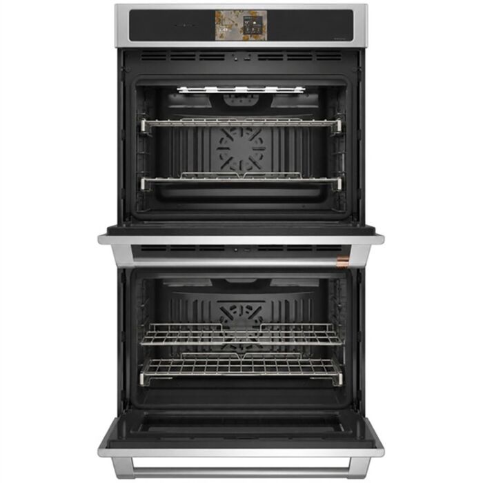 Wall oven  GE Café CTD90DP2ZS1 Stainless   Capacity  5 cubic feet  2850 Watts  Built-in Width 30 inches