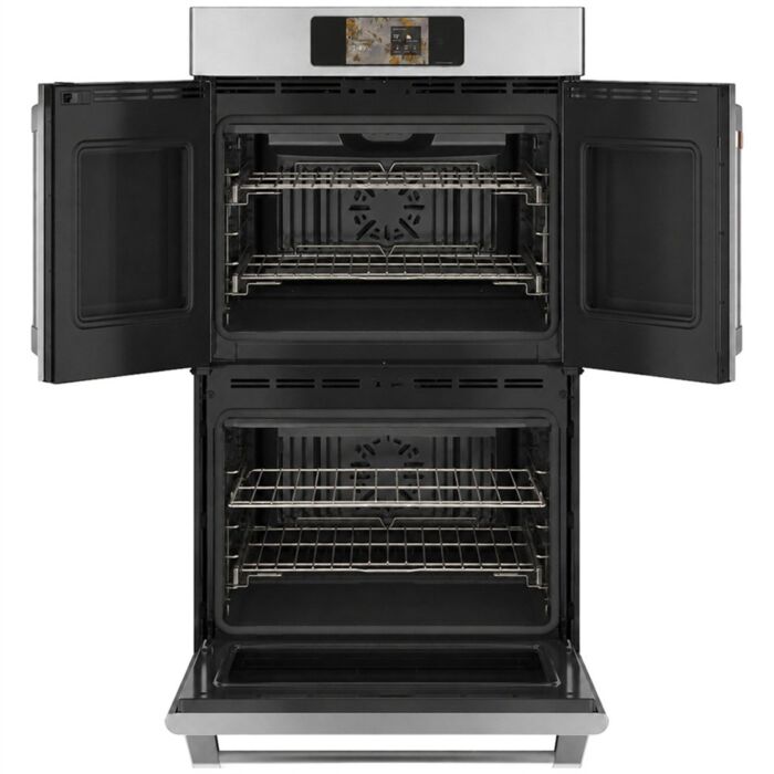 Wall oven  GE Café CTD90FP2ZS1 Stainless   Capacity  5 cubic feet  2850 Watts  Built-in Width 30 inches