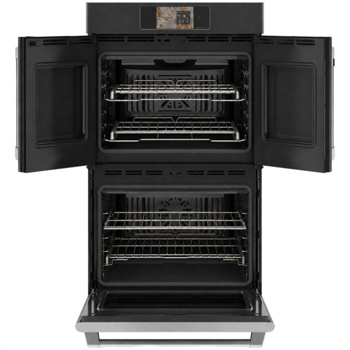 Wall oven  GE Café CTD90FP3ZD1 Black   Capacity  5 cubic feet  2850 Watts  Built-in Width 30 inches