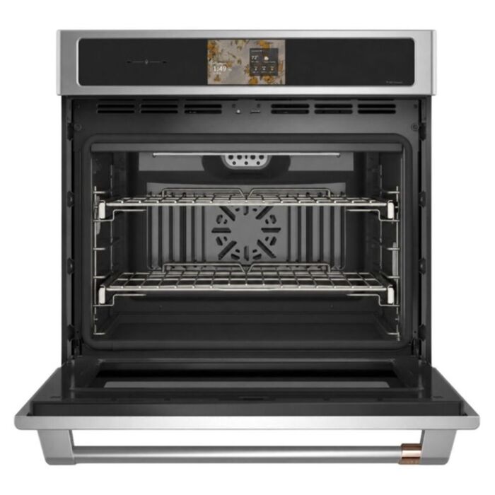 Wall oven  GE Café CTS90DP2ZS1 Stainless   Capacity  5 cubic feet  2850 Watts  Built-in Width 30 inches