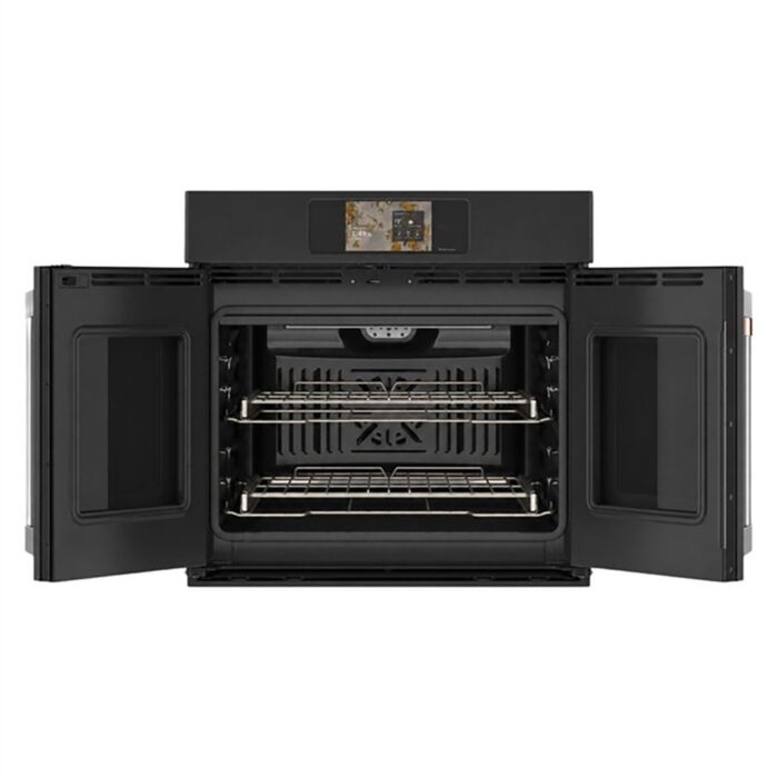Wall oven  GE Café CTS90FP3ZD1 Black   Capacity  5 cubic feet  2850 Watts  Built-in Width 30 inches