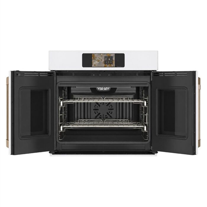 Wall oven  GE Café CTS90FP4ZW2 White   Capacity  5 cubic feet  2850 Watts  Built-in Width 30 inches
