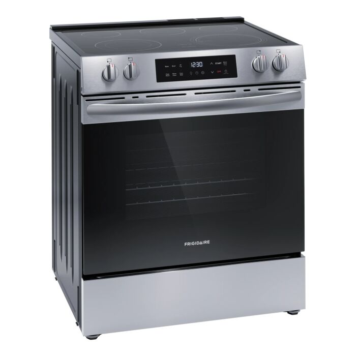 30 In. Induction Range Frigidaire FCFE308CBS  Stainless  5 Burners     Capacity 5.3 cubic feet   Width 30 inches
