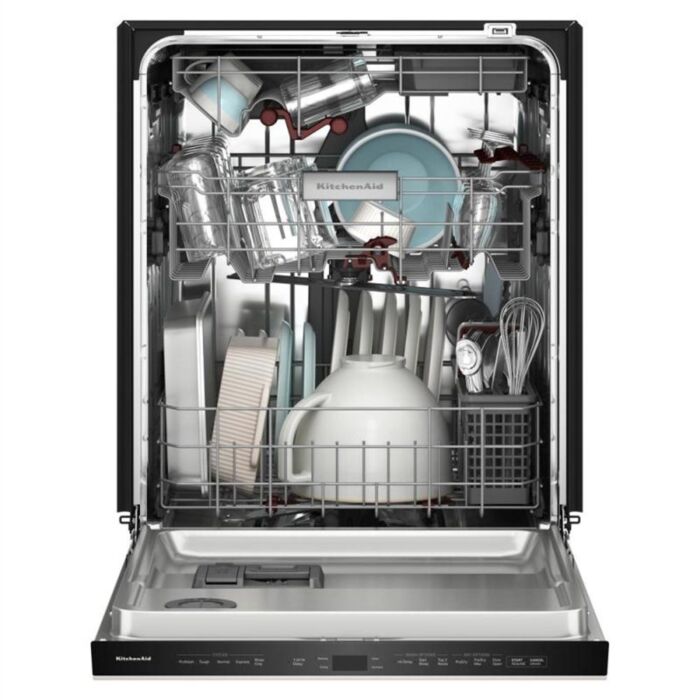 23.88 In. 44 dB Dishwasher KitchenAid KDPS624SPL width 24 inches  44 Decibels  5 cycles  Built-in