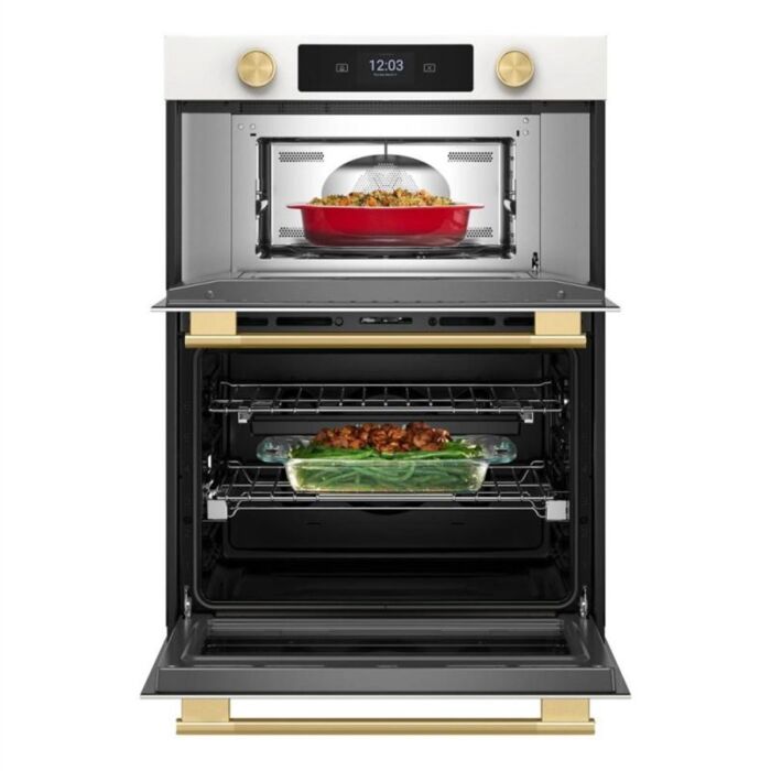 Oven Combo KitchenAid KOEC730SPL  in White  Oven 1 True Convection Oven 2 Convection Microwave with Steam Built-in 30-inch width 30