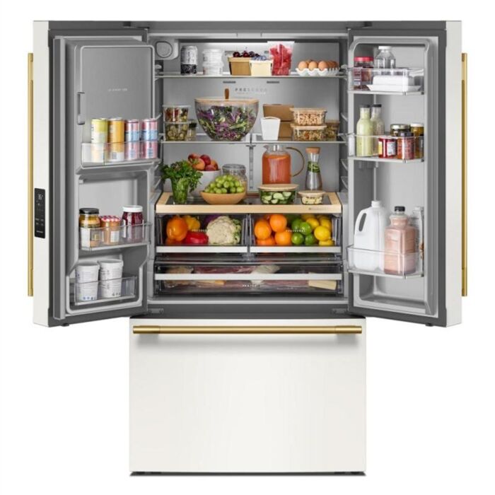 Refrigerator KitchenAid KRFF436SPL Porcelain White  Capacity 30 cubic feet French Door   width 36 inches