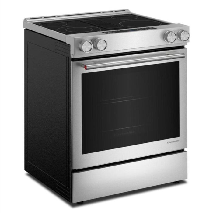 30 In. Smoothtop Radiant Electric Range KitchenAid KSEV730TPS  Stainless  4 Burners     Capacity 6.4 cubic feet  3, 600 Watts  Width 30 inches