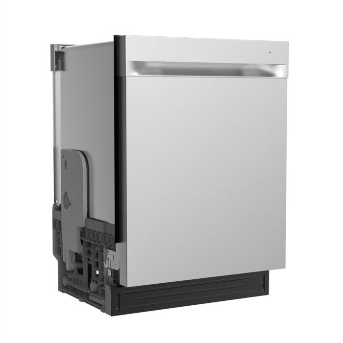 23.62 In. 54 dB Dishwasher GE UDT610HSZSS width 24 inches  54 Decibels  4 cycles  Built-in