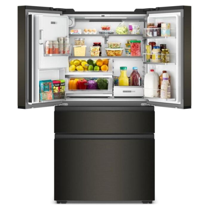 Refrigerator Whirlpool WRMC7436TV Black Stainless   Capacity 22 cubic feet French Door   width 36 inches