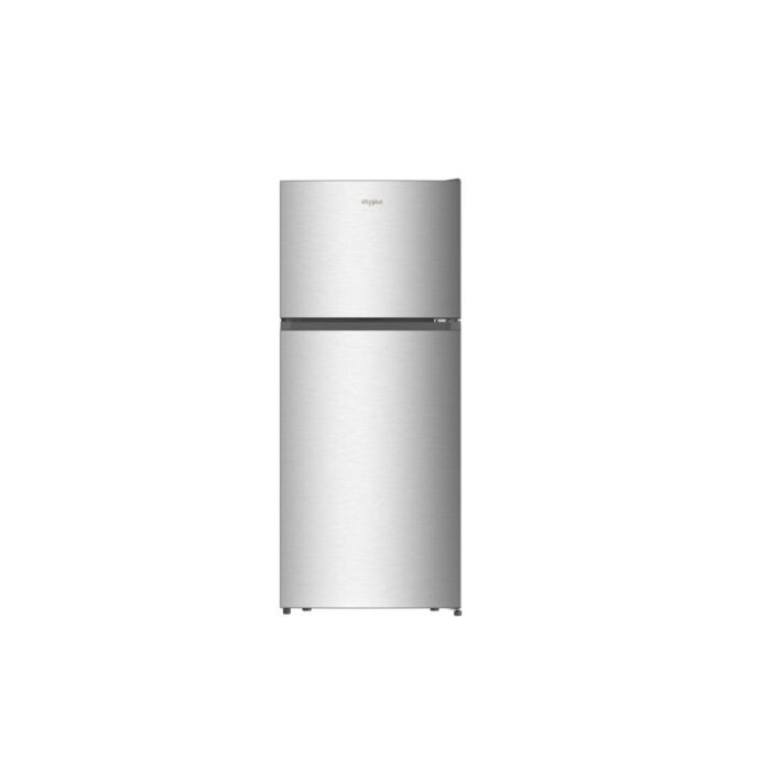 Whirlpool WRTX6418TZ stainless steel top freezer refrigerator, doors open