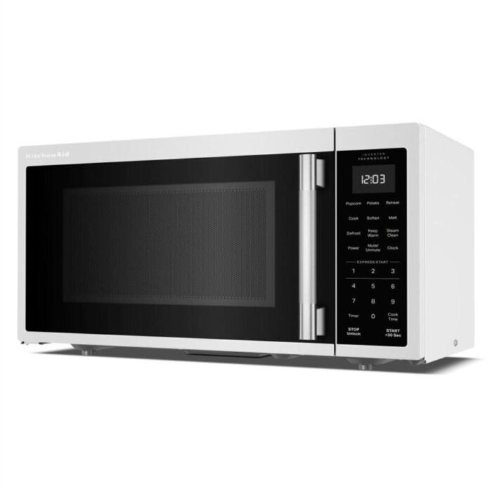 Microwave 1100 W 1.2 cu. ft. KitchenAid YKMCS3020TWH  White Capacity 1.2 cubic feet  power 1100 watt  On counter