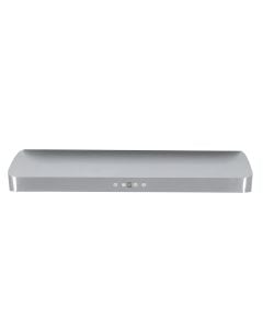 Hotte Sous armoires 30 po. 600 pcm Aviva AVG-306CS2 Inox Installation Hotte sous cabinet  600 pieds cubes par minute