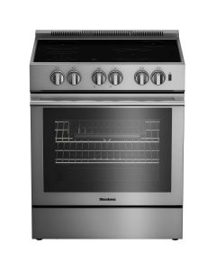 30 in. Induction Blomberg Range 5.7 cu.ft with 4 burners in Stainless BIR34452CSS  Stainless  4 Burners     Capacity 5.7 cubic feet  2400 Watts  Width 30 inches