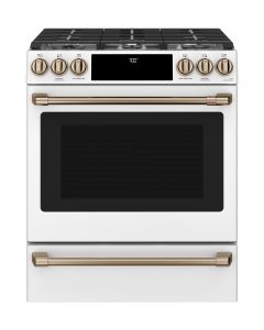 Cuisini&egrave;re de 30 po. GE Caf&eacute; en Blanc CCGS700P4MW2  Blanc    1200 Watts  largeur 30 pouces