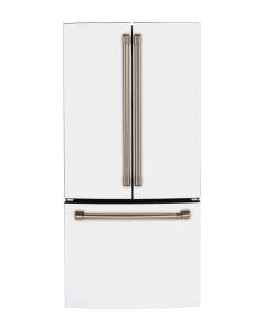 Refrig&eacute;rateur GE Caf&eacute; CWE19SP4NW2 Blanc Portes fran&ccedil;aises largeur 33 pouces Capacit&eacute; 18.6 pieds cubes