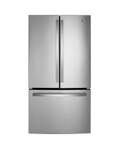 Refrig&eacute;rateur GE GNE27JYMFS Inox Portes fran&ccedil;aises largeur 36 pouces Capacit&eacute; 27 pieds cubes