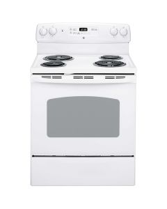 Cuisini&egrave;re 30 Po. Spirale GE JCBP240DMWW  Blanc 4 bruleurs     Capacit&eacute; 5 pieds cubes 3410 Watts  largeur 30 pouces
