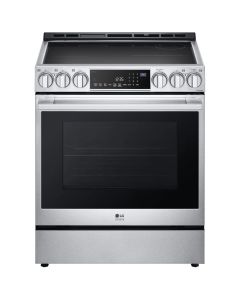30 in. Induction LG Range 6.3 cu.ft with 5 burners in Stainless LSIS6338F  Stainless  5 Burners     Capacity 6.3 cubic feet  2500W Watts  Width 30 inches