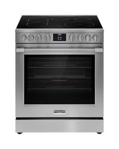 Cuisini&egrave;re &eacute;lectrique 30 po autoportante, 5 br&ucirc;leurs radiants, acier inoxydable, Frigidaire S&eacute;rie Professionnelle PCFE308CAF  Inox 5 bruleurs     Capacit&eacute; 6.2 pieds cubes 2500W Watts  largeur 30 pouces