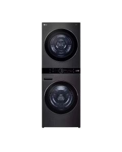 Centre de buanderie laveuse de 5.8 pi&sup3; et s&eacute;cheuse de 7.8 pi&sup3; Acier noir LG WKHC252HBA Capacit&eacute; 5.8 pieds cubes  cycle nettoyage 8    syst&egrave;me s&eacute;chage Pompe &agrave; chaleur  largeur 27 pouces