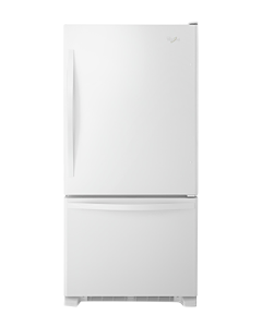 Refrigerator Whirlpool WRB329DFBW White  Capacity 18.67 cubic feet Bottom Freezer / Drawer   width 30 inches