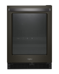 Centre de breuvage Autoportant 12 bouteilles, 24 po. Whirlpool WUB50X24HV  Inox Noir    12 bouteilles  largeur 24 pouces pr&eacute;sent&eacute; par Corbeil