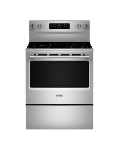Cuisini&egrave;re &eacute;lectrique 30 po autoportante, 5 br&ucirc;leurs radiants, acier inoxydable, Maytag YMFES6030RZ  Inox 5 bruleurs     Capacit&eacute; 5.3 pieds cubes 2400W Watts  largeur 30 pouces