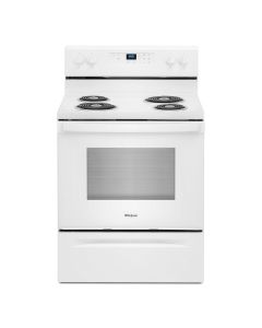 Cuisini&egrave;re Spirale de 30 po. Whirlpool 4.8 pi.cu avec 4 br&ucirc;leurs en Blanc YWFC150M0JW  Blanc 4 bruleurs     Capacit&eacute; 4.8 pieds cubes 2400 Watts  largeur 30 pouces