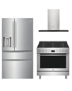 Electrolux Stainless Steel Kitchen Set 36" ECFG3668AS, ERMC2295AS, ECVW3662AS