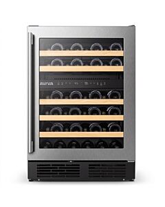 Cellier Autoportant 46 bouteilles, 24 po. Aviva CWC46DS2  Inox    46 bouteilles  largeur 24 pouces pr&eacute;sent&eacute; par Corbeil