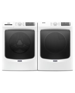 Ensemble laveuse-s&eacute;cheuse &agrave; chargement frontal Maytag MHW5630HW YMED5630HW, blanc
