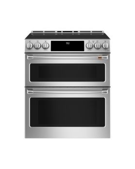 30 in. Induction GE Café Range 2.4 cu.ft with 5 burners in Stainless CCHS950P2MS1  Stainless  5 Burners     Capacity 2.4 cubic feet  2650 Watts  Width 30 inches