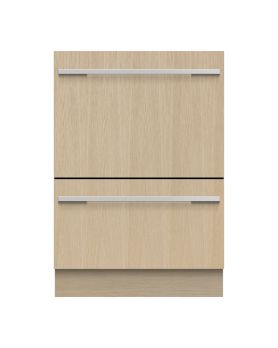 Lave-vaisselle double intégré tiroir, 24 po, 43 db, panneau requis, Fisher & Paykel DD24DTI9 N Decibels 43   6 cycles Encastrable   largeur 24 pouces