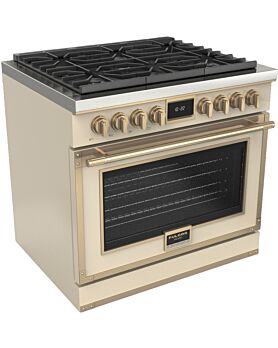 36 In. Gas Range Fulgor Milano F4EDF366BR1-IV