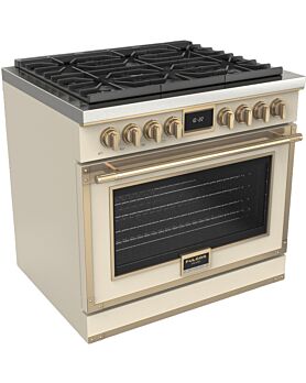 36 In. Gas Range Fulgor Milano F4EDF366BR1-MI