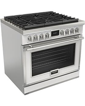 36 In. Gas Range Fulgor Milano F4EDF366CS1-WH