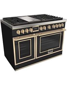 48 In. Gas Range Fulgor Milano F4EDF486GBR1-BK