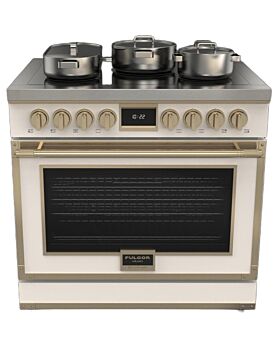 Cuisinière 36 Po. Induction Fulgor Milano F4EIR365BR1-MW