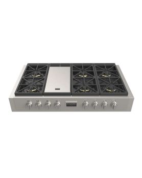 Gas cooktop 48 In. Fulgor Milano F6GRT486GS1