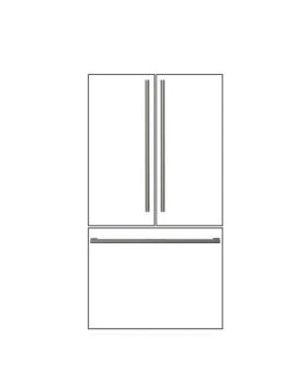 Refrigerator Handle Kit Fulgor Milano F7HK36FFBS